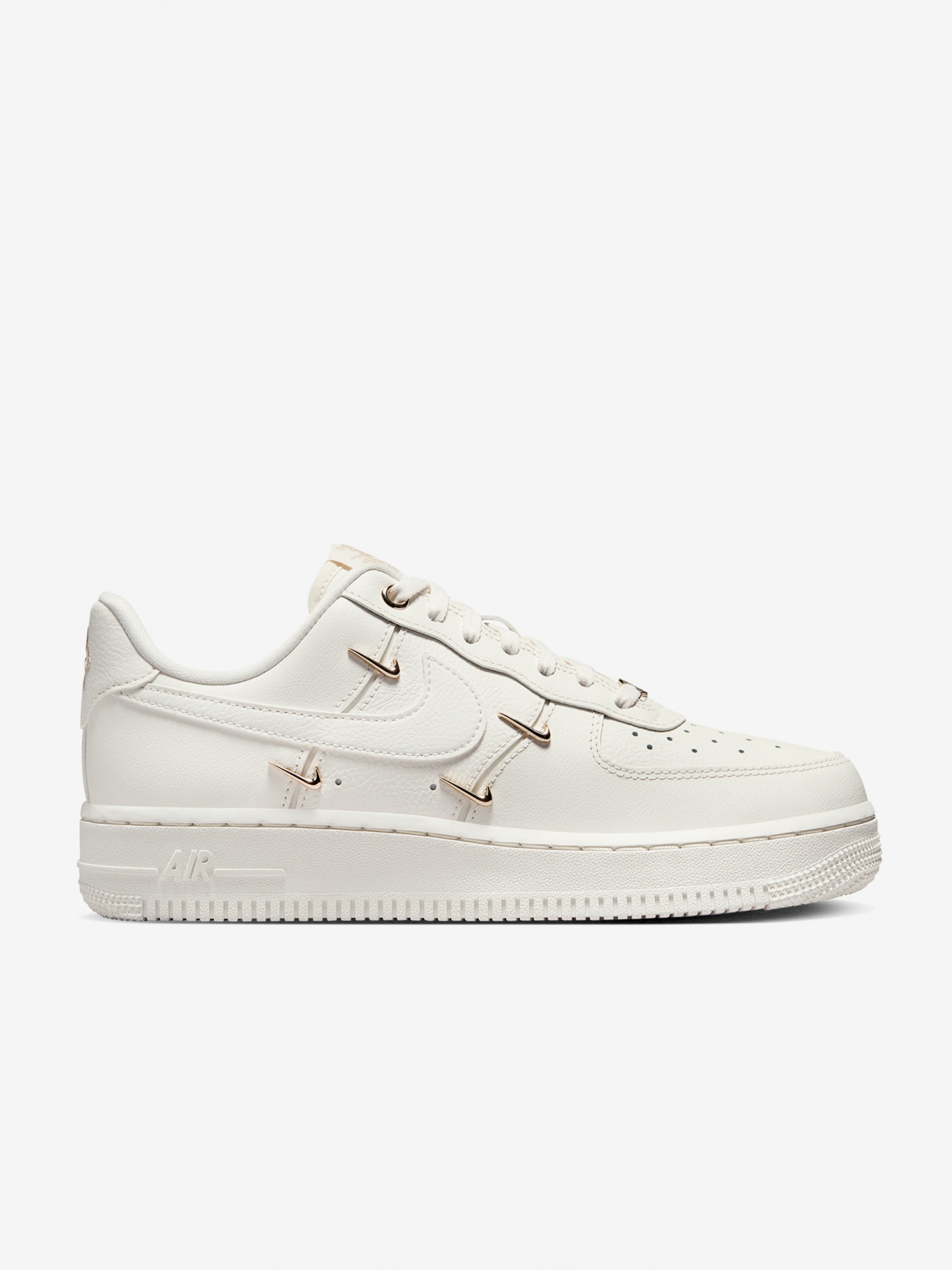 Nike Air Force 1 07 LX Beige and Golden Sneakers For Women
