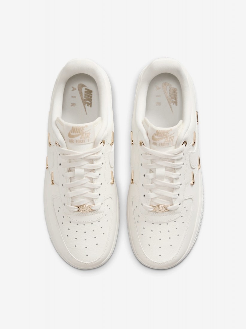Nike Air Force 1 07 LX Beige and Golden Sneakers For Women Nike Air Force 1 07 LX Beige and Golden Sneakers For Women