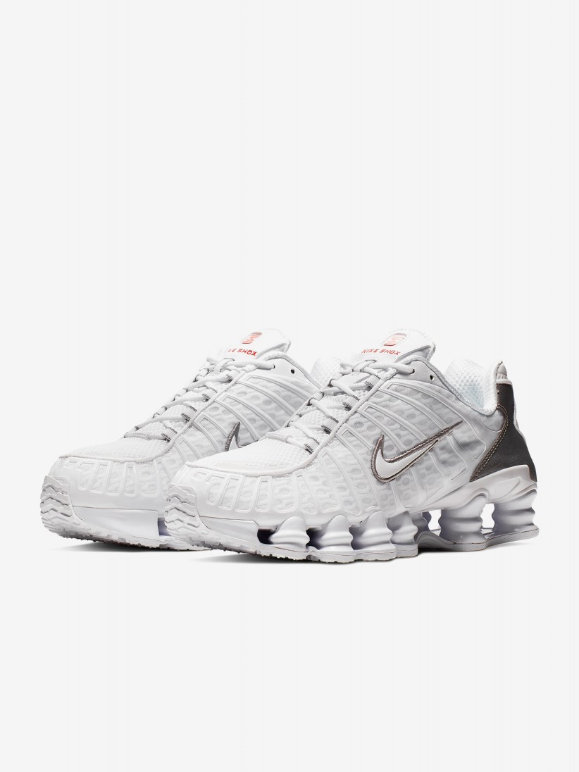 Zapatillas Nike Shox TL Blancas y Plateadas Para Hombre