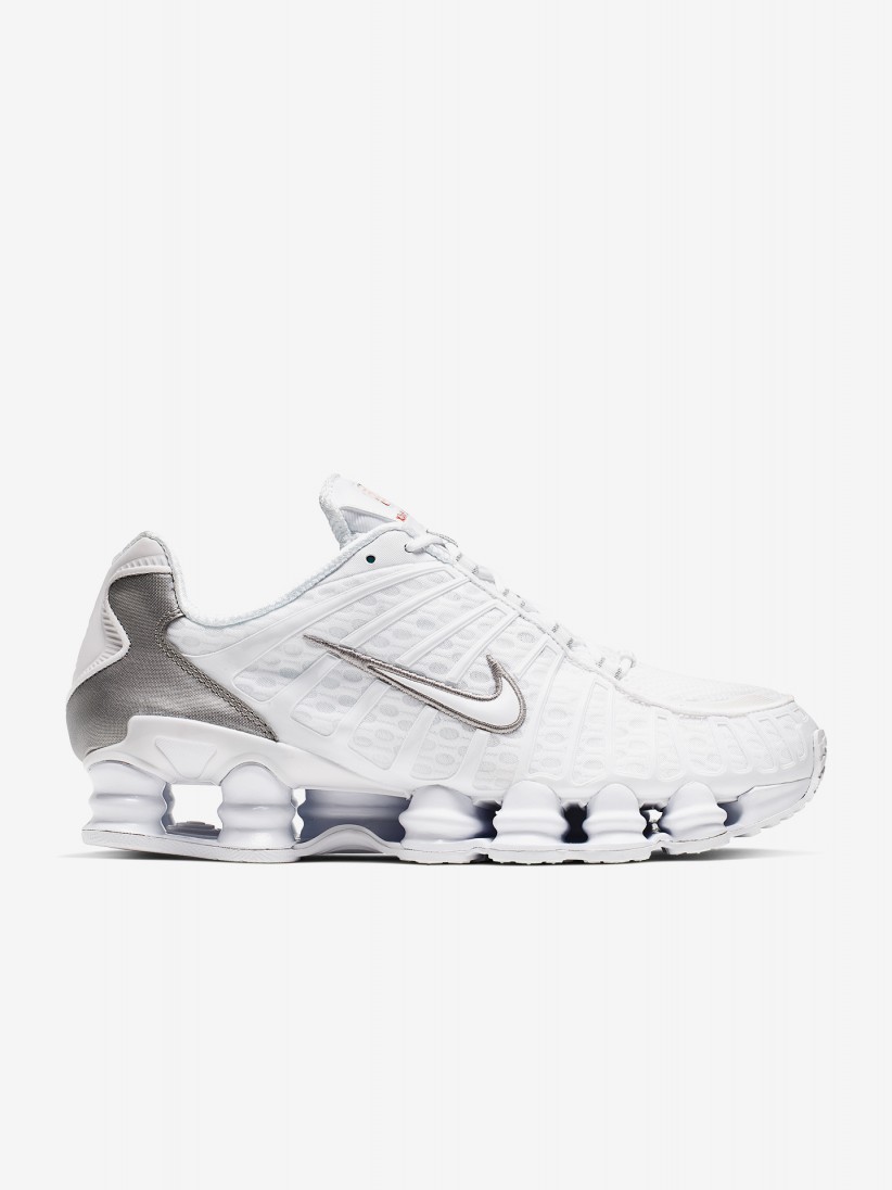 Zapatillas Nike Shox TL Blancas y Plateadas Para Hombre
