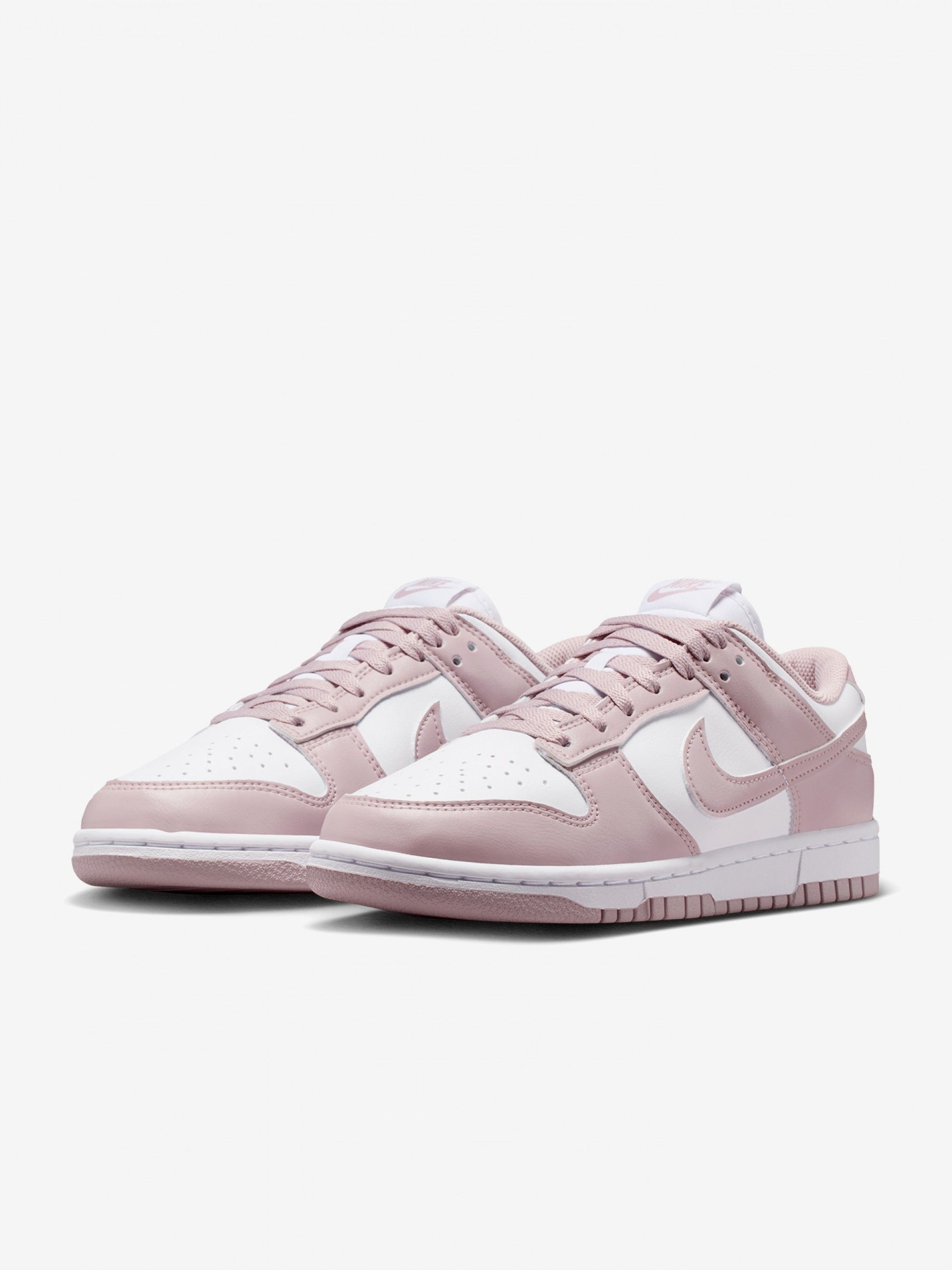 Sapatilhas Nike Dunk Low Rosa e Brancas Para Mulher