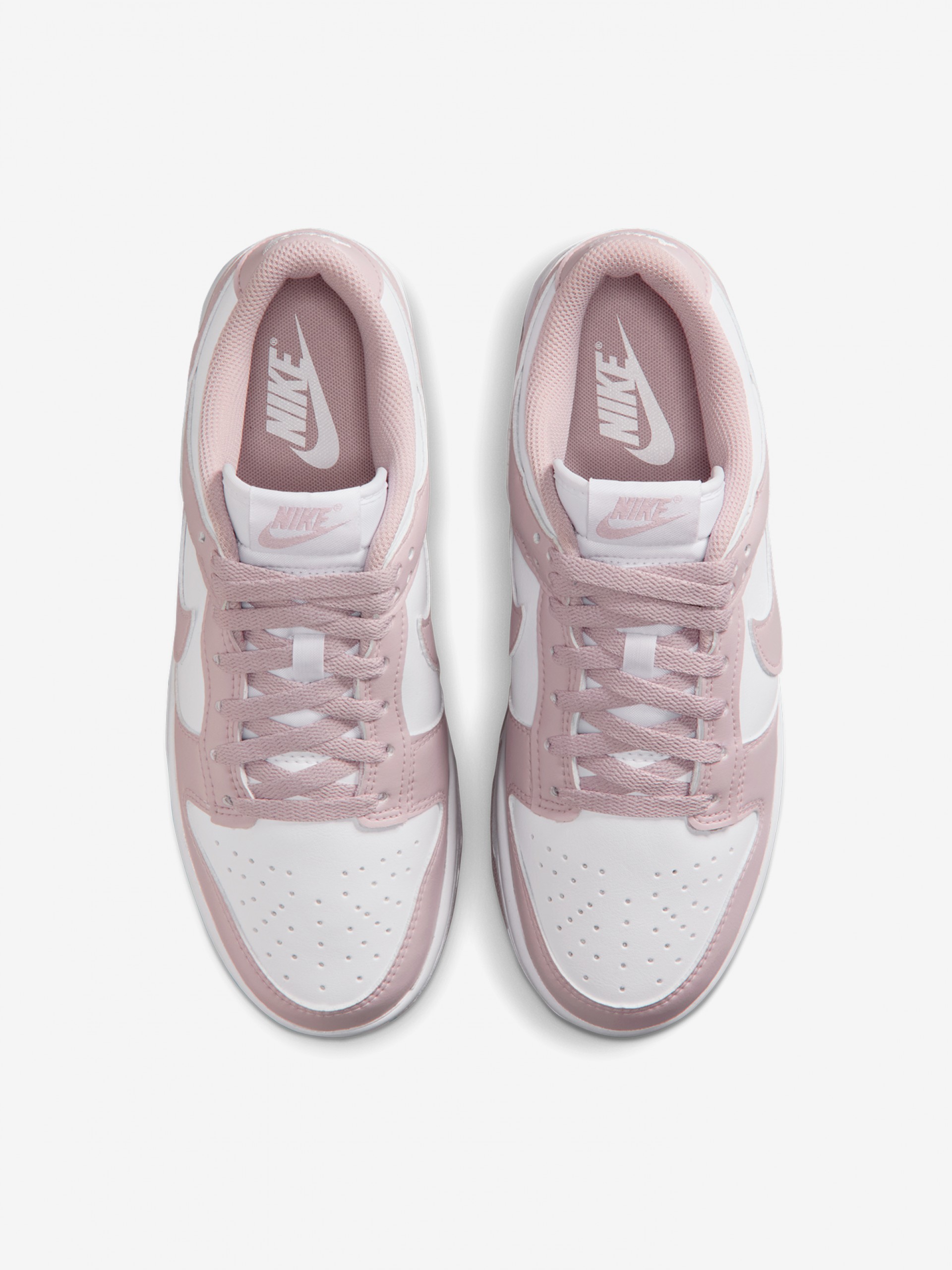 Sapatilhas Nike Dunk Low Rosa e Brancas Para Mulher