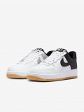 Zapatillas Nike Air Force 1 07 LV8 Blancas, Negras y Plateadas Para Hombre