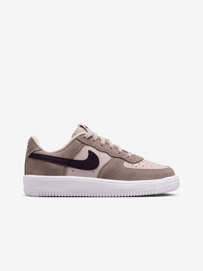 Sapatilhas Nike Force 1 Low Lace Essential+ Rosa e Castanhas Em Pele e Camur�a Para Crian�a