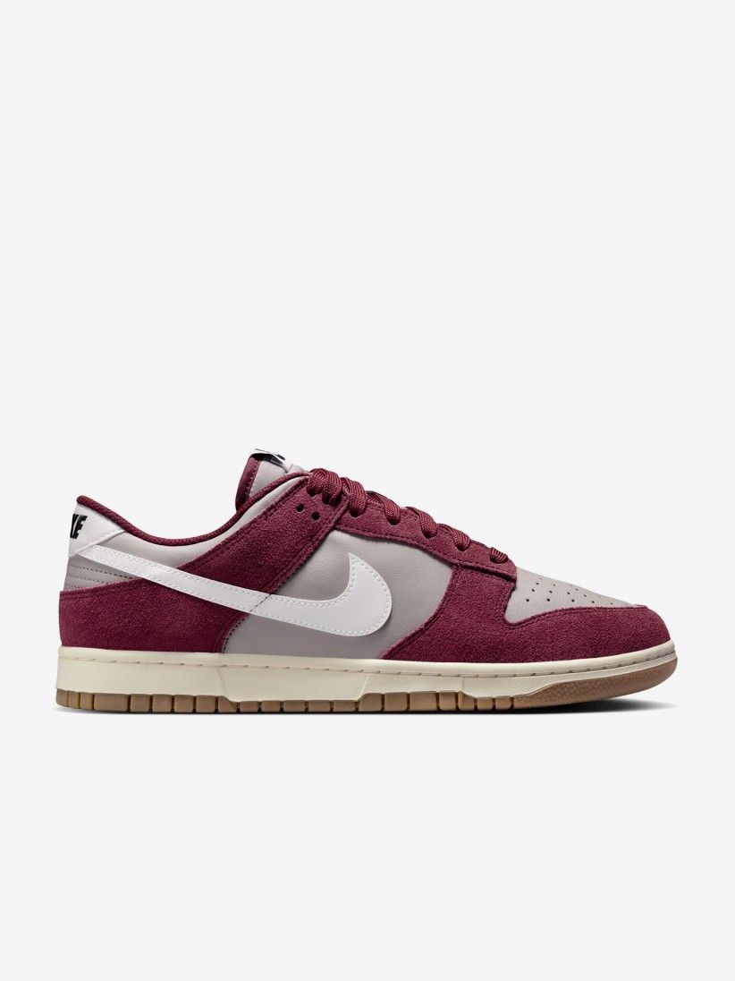 Nike Dunk Low Retro SE Burgundy and Grey Sneakers For Men