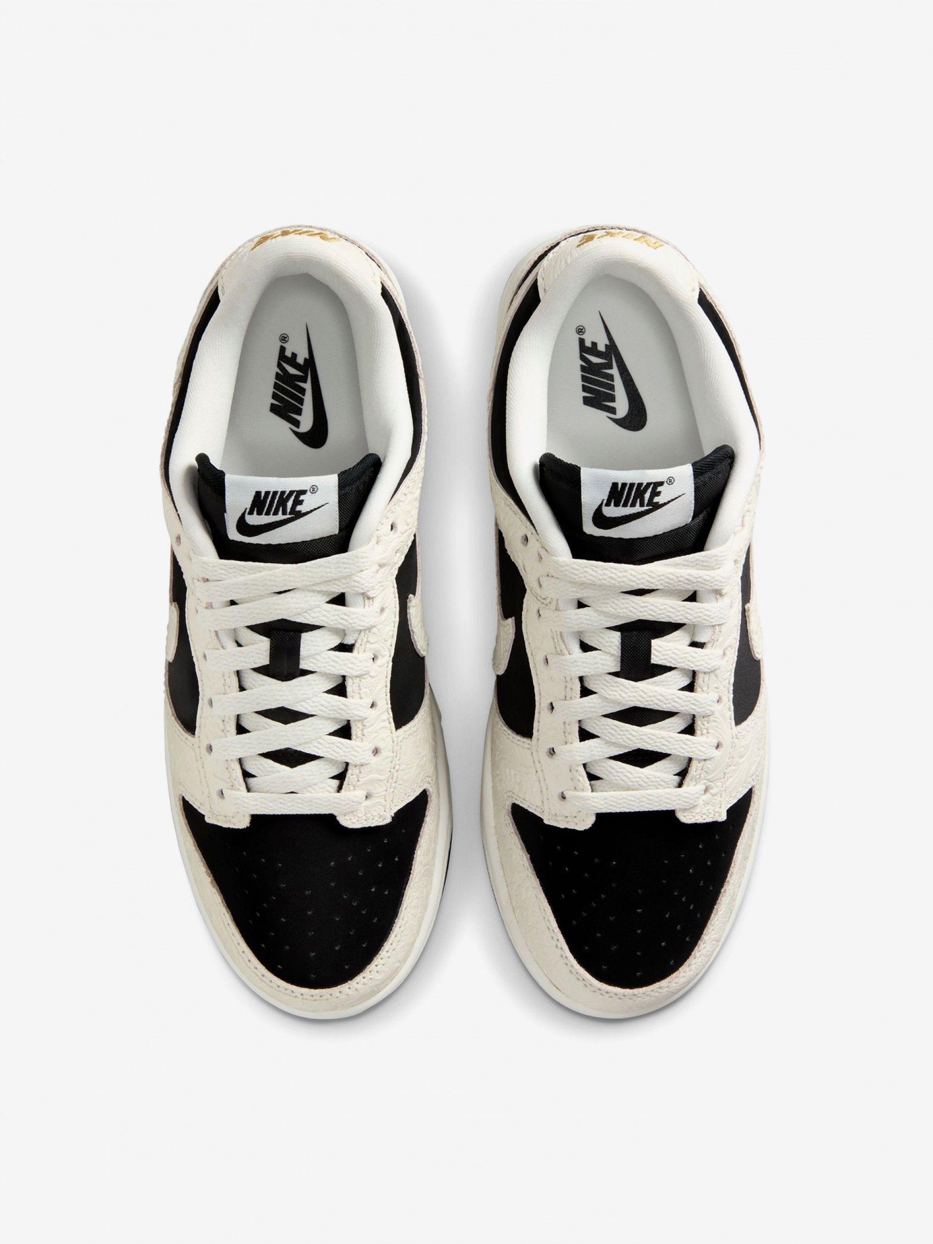 Nike Dunk Low Black and Beige Sneakers For Women