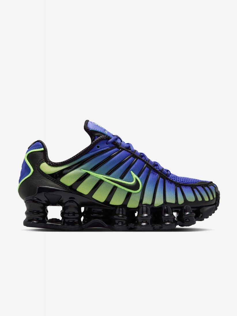 Sapatilhas Nike Shox TL Azuis e Verdes J�nior