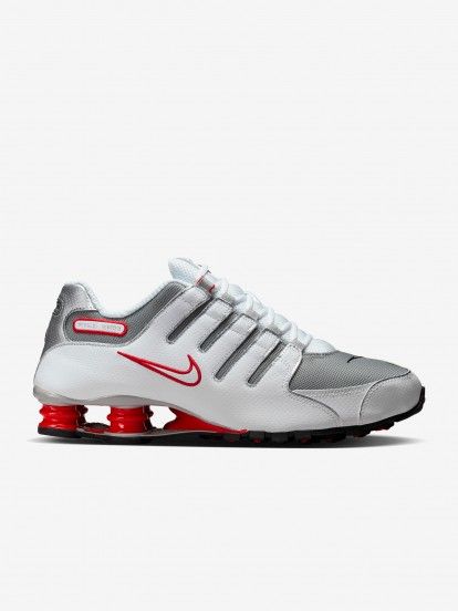 Zapatillas Nike Shox NZ Grises y Rojas Para Hombre