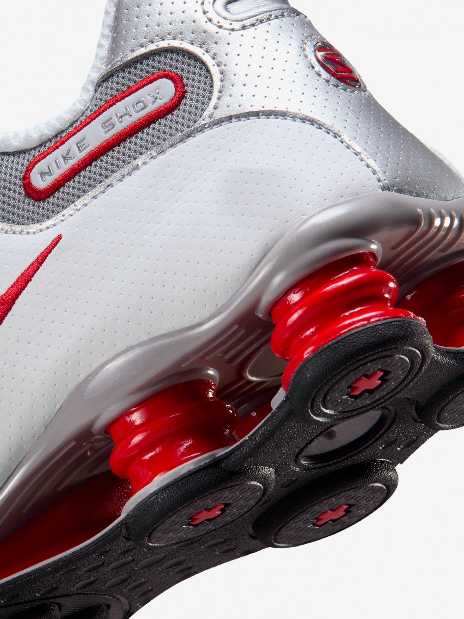 Zapatillas Nike Shox NZ Grises y Rojas Para Hombre