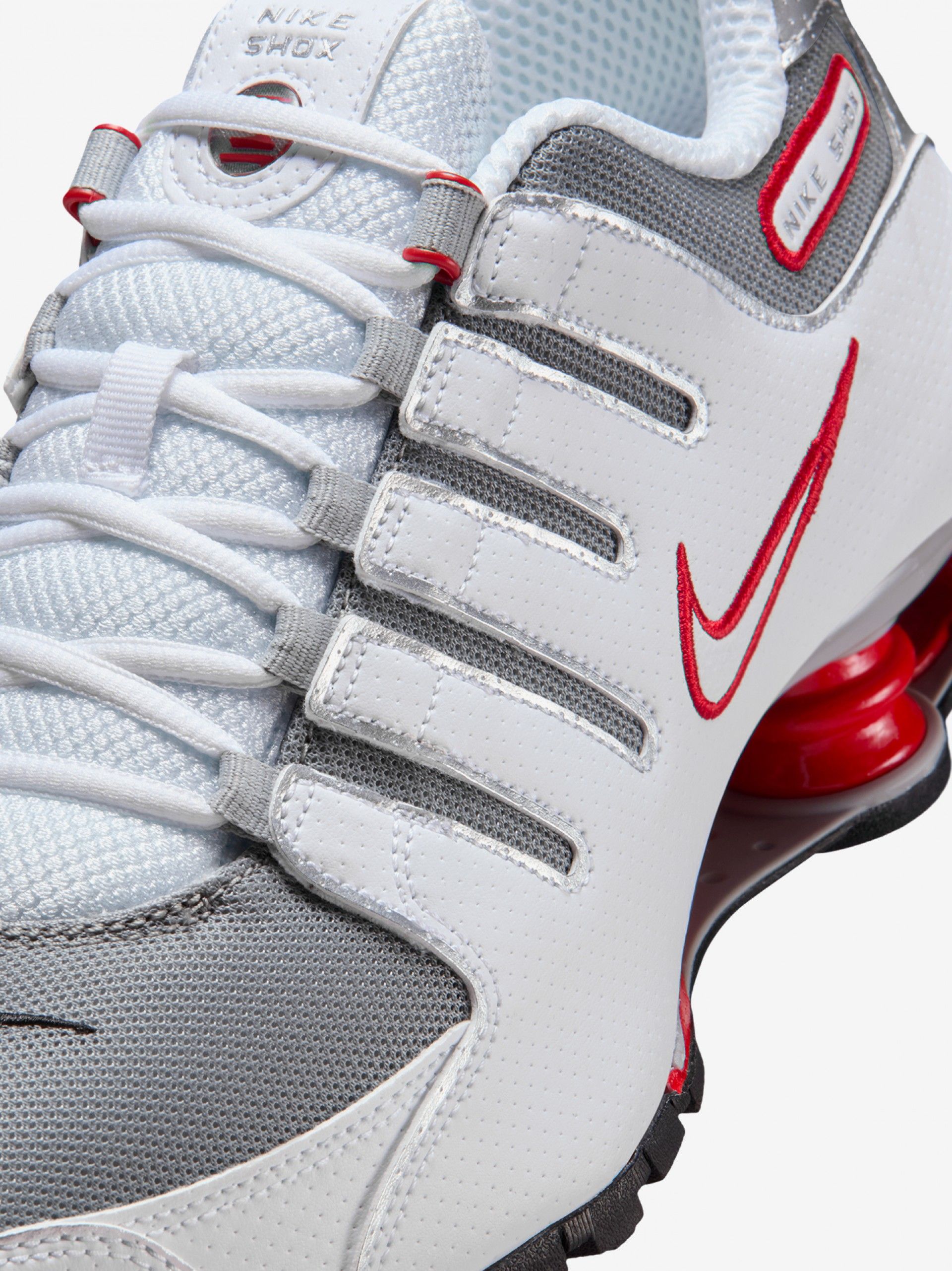 Zapatillas Nike Shox NZ Grises y Rojas Para Hombre