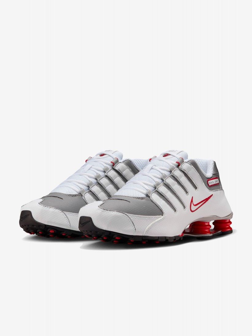 Zapatillas Nike Shox NZ Grises y Rojas Para Hombre