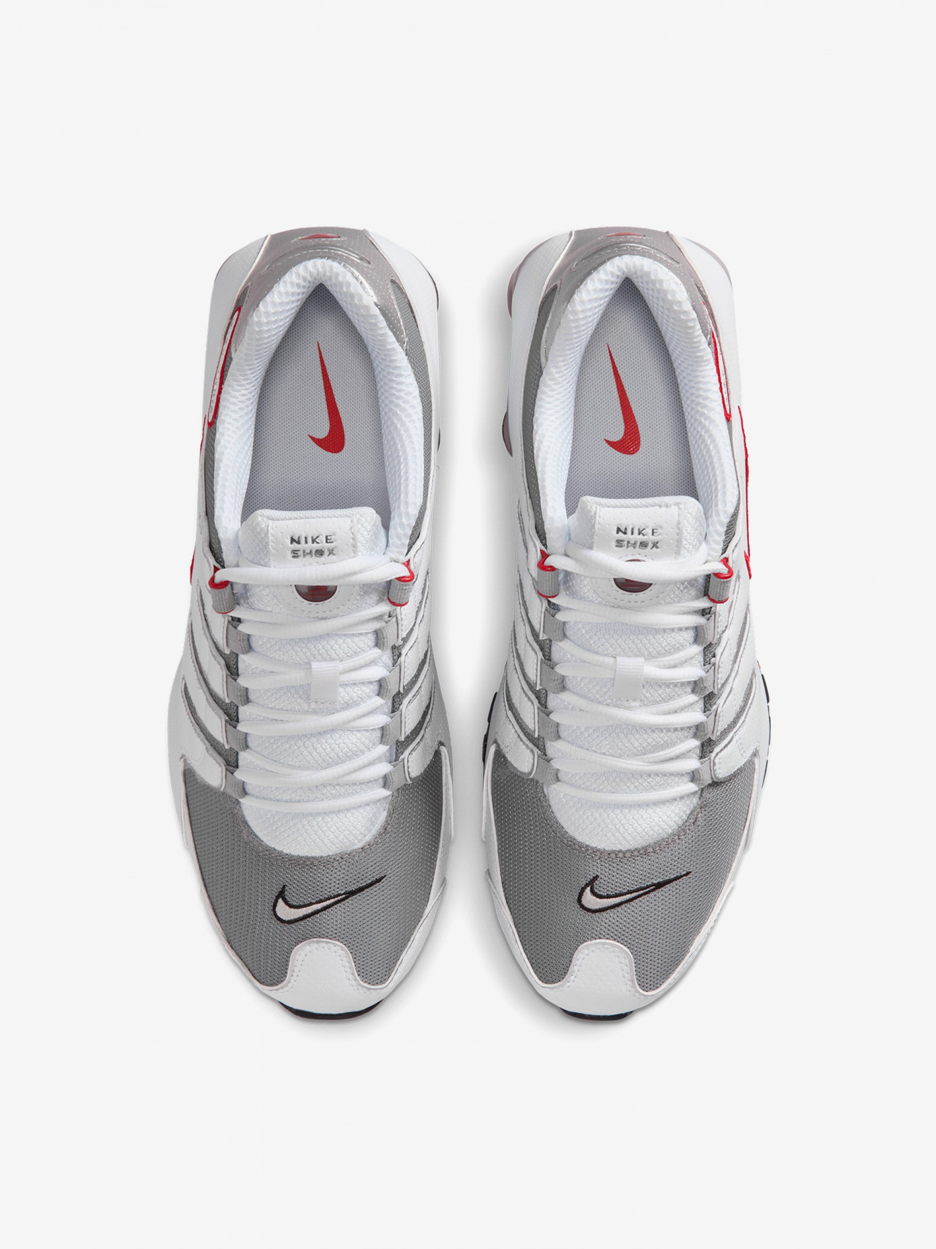 Nike Shox NZ Grey and Red Sneakers For Men