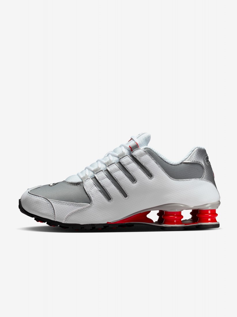 Zapatillas Nike Shox NZ Grises y Rojas Para Hombre