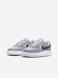 Zapatillas Nike Force 1 Low Lace Essential+ Grises De Piel y Gamuza Para Ni�o