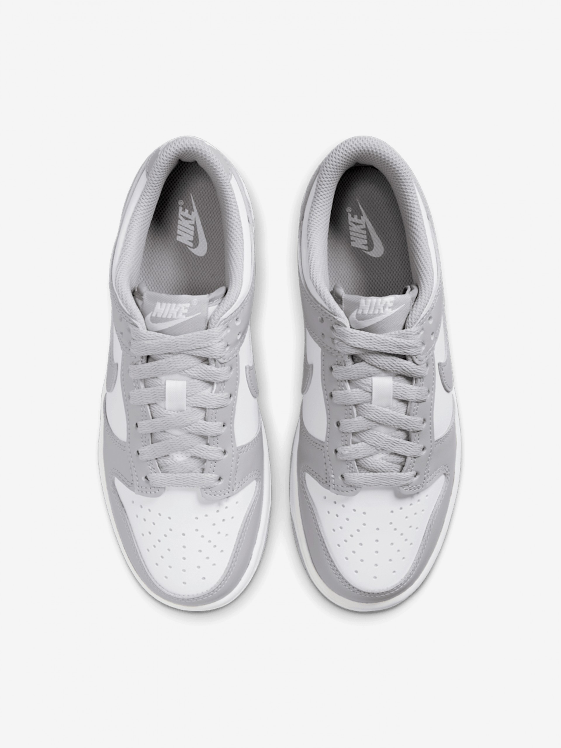 Nike Dunk Low Grey and White Junior Sneakers
