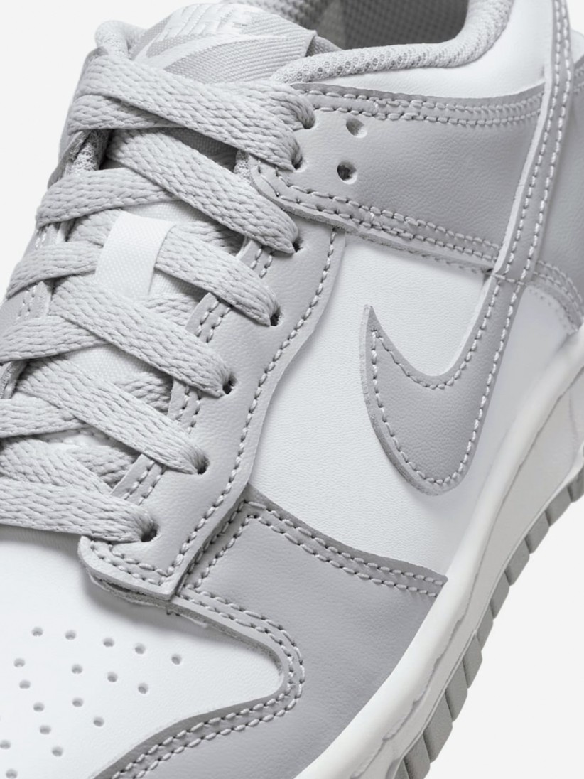Nike Dunk Low Grey and White Junior Sneakers