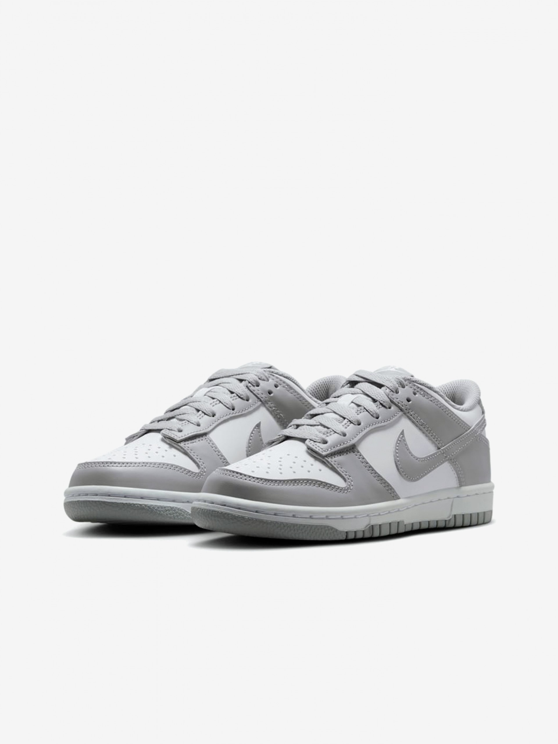 Nike Dunk Low Grey and White Junior Sneakers