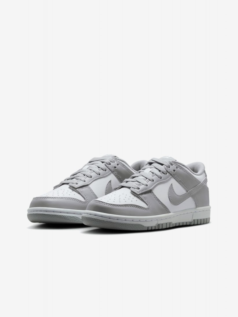 Nike Dunk Low Grey and White Junior Sneakers