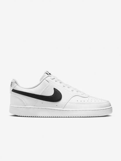 Zapatillas Nike Court Vision Low Next Nature Blancas y Negras Para Hombre