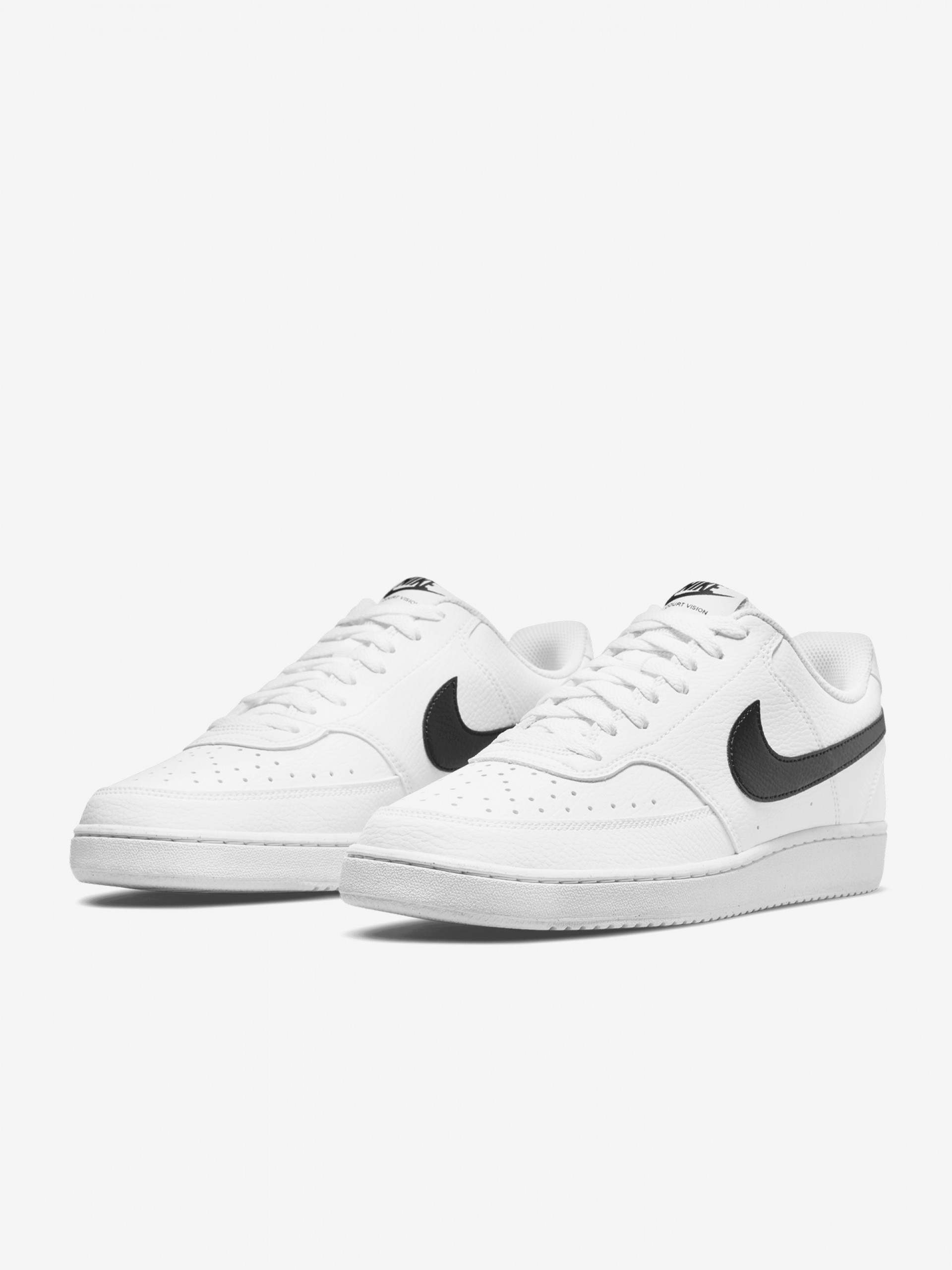 Zapatillas Nike Court Vision Low Next Nature Blancas y Negras Para Hombre