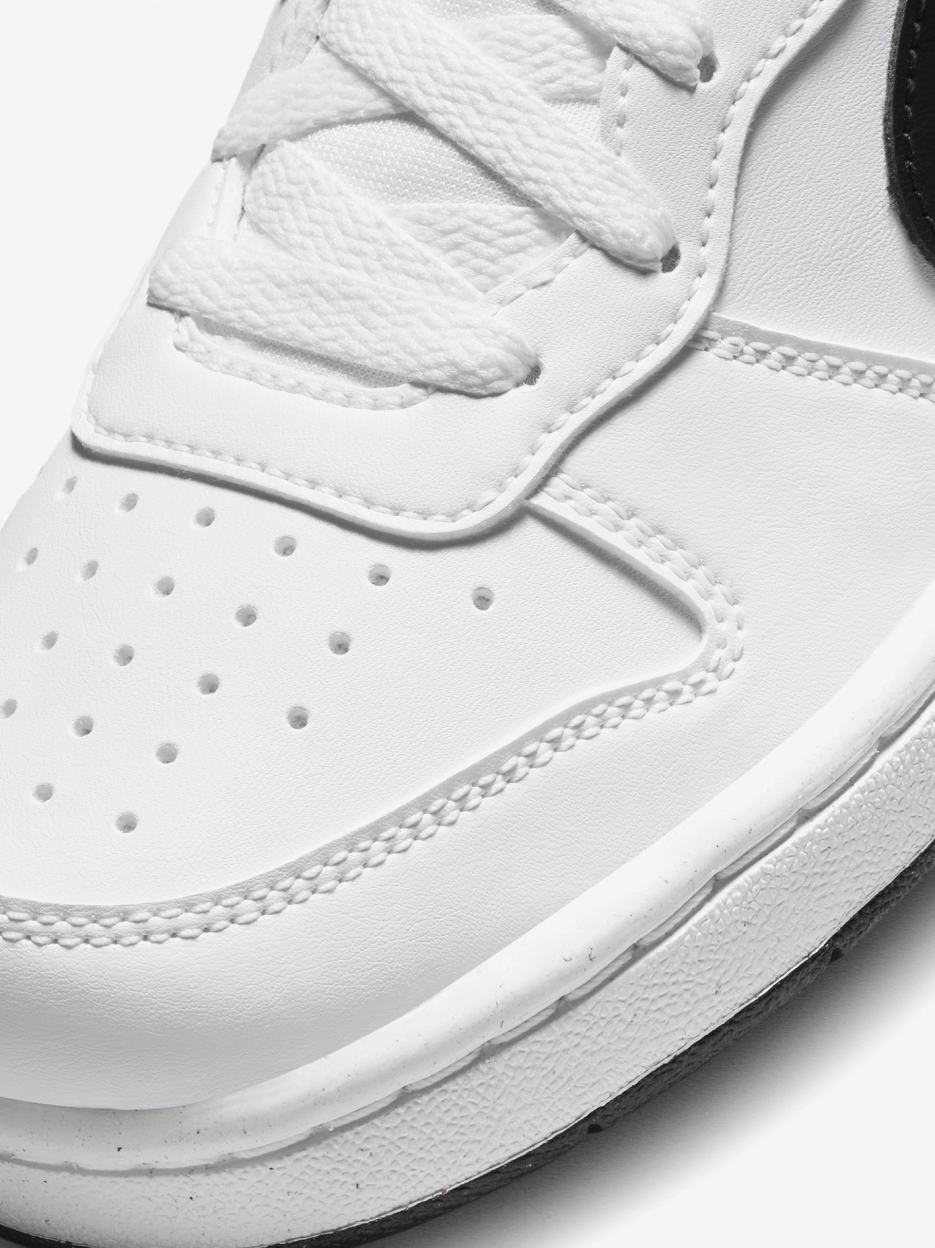 Nike Court Borough Low Recraft White and Black Junior Sneakers
