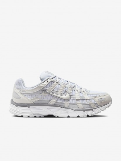Sapatilhas Nike P-6000 Brancas e Cinzentas Em Camur�a Para Mulher