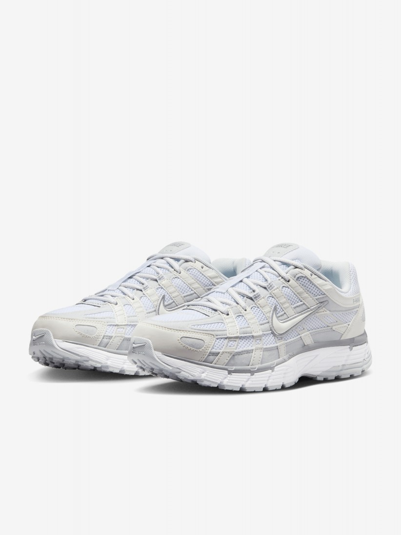 Sapatilhas Nike P-6000 Brancas e Cinzentas Em Camur�a Para Mulher