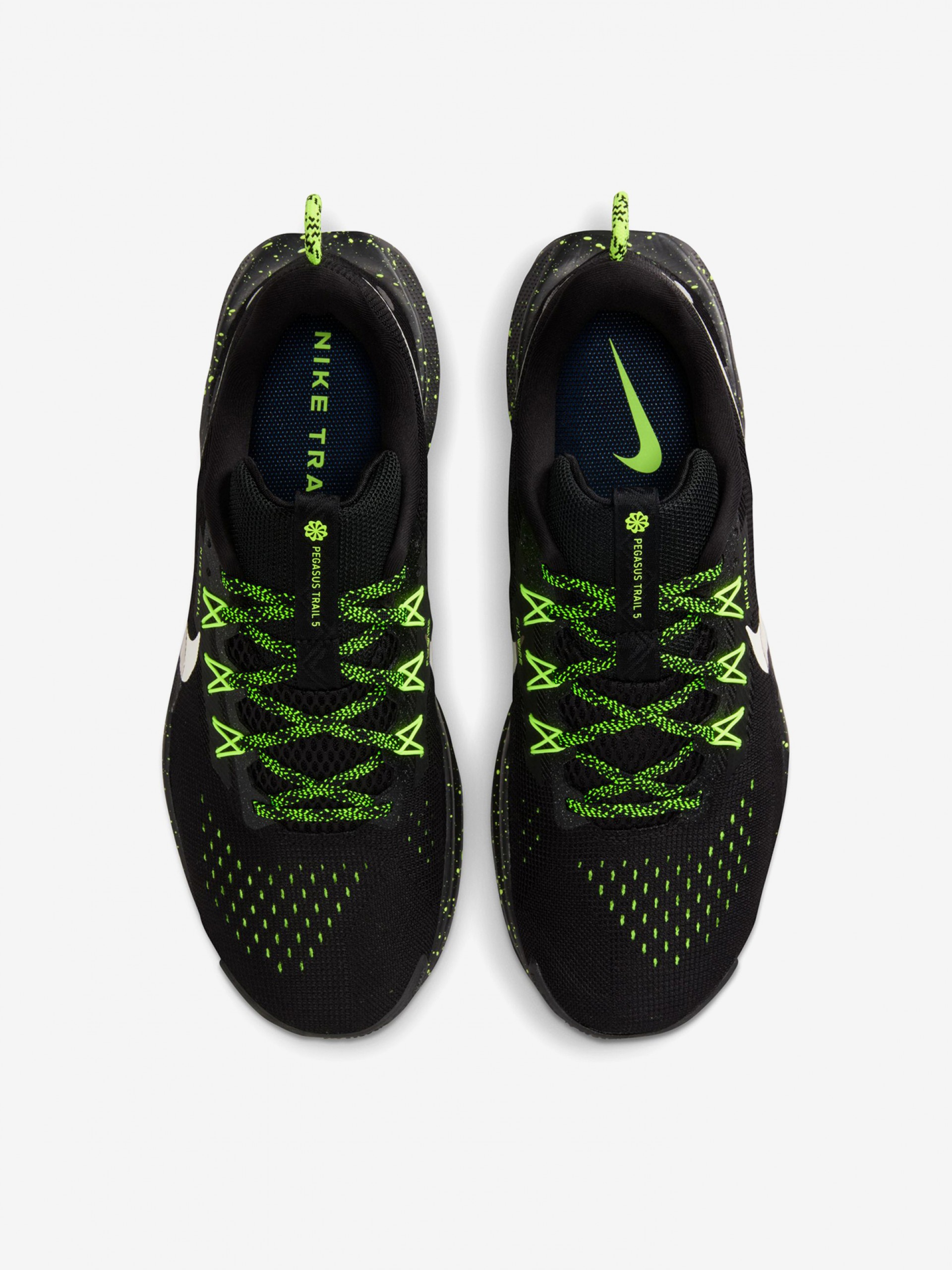 Nike Pegasus Trail 5 Black and Green Trail Trainers For Men