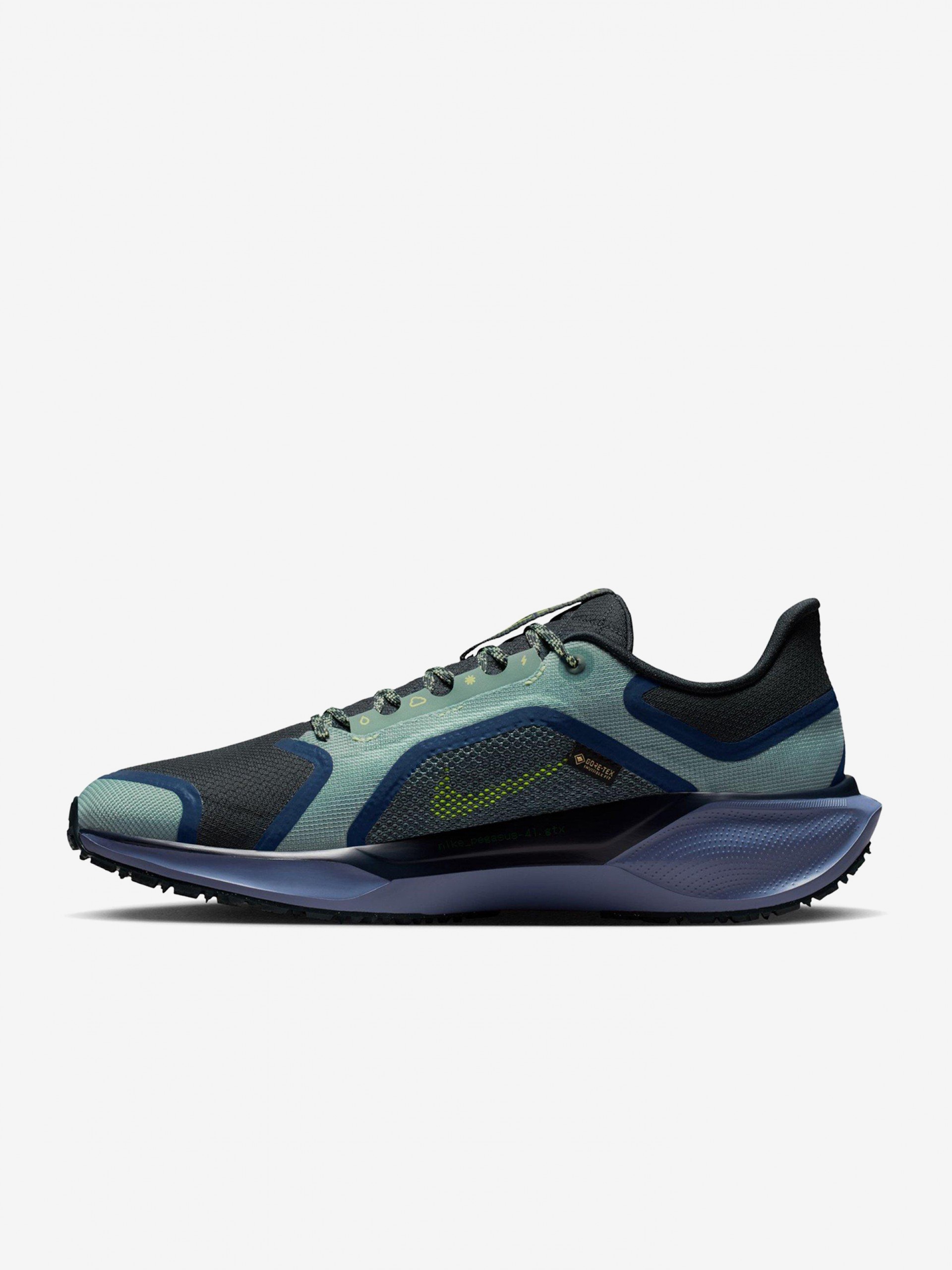 Nike Air Zoom Pegasus 41 GORE-TEX Green and Blue Running Trainers For Men