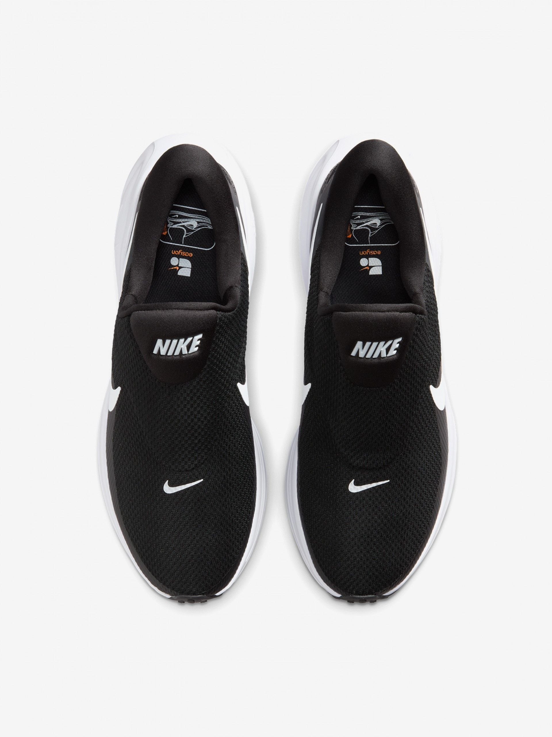Nike Revolution 8 Easy-On Black and White Running Trainers For Women