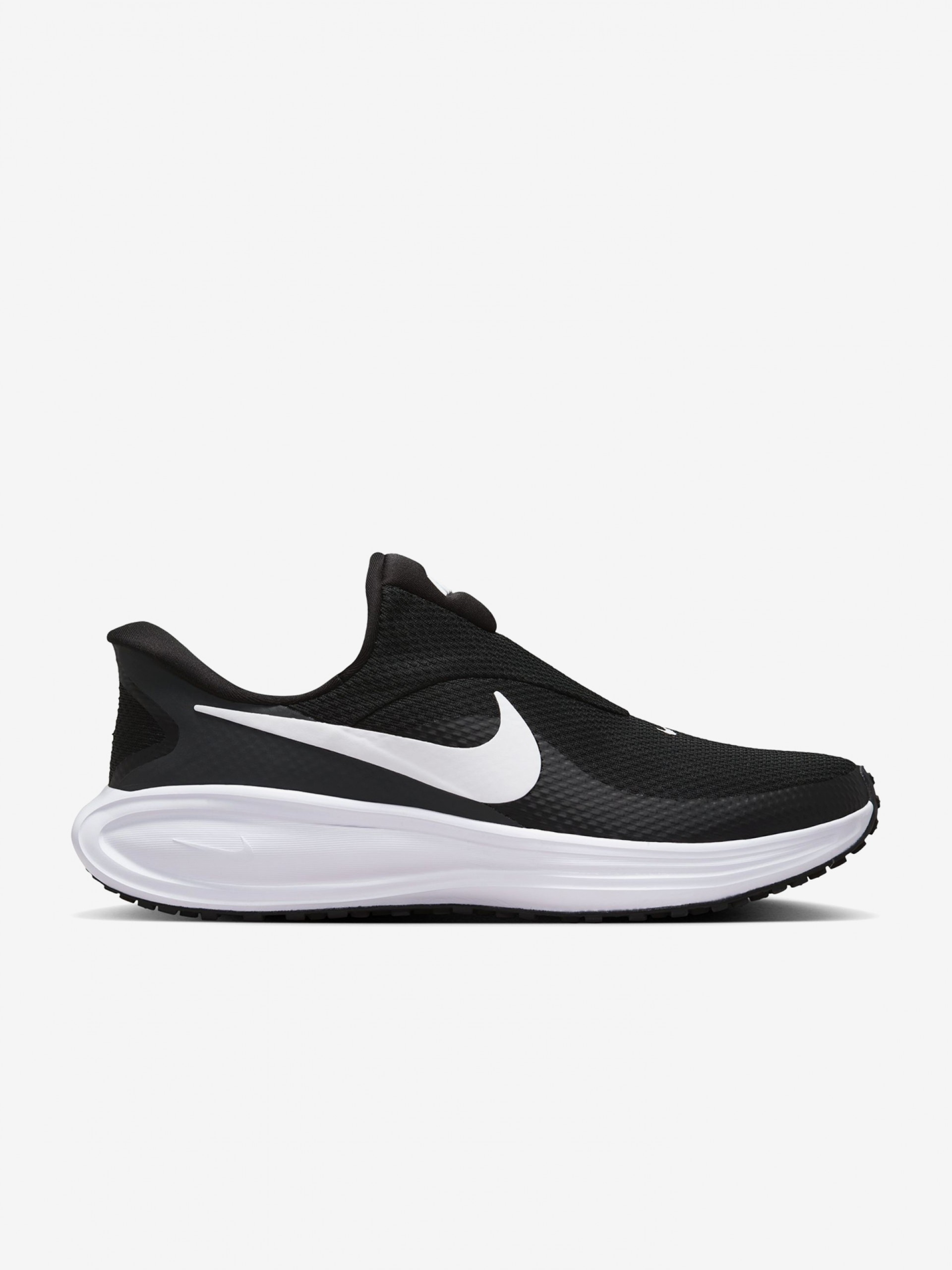 Nike Revolution 8 Easy-On Black and White Running Trainers For Men