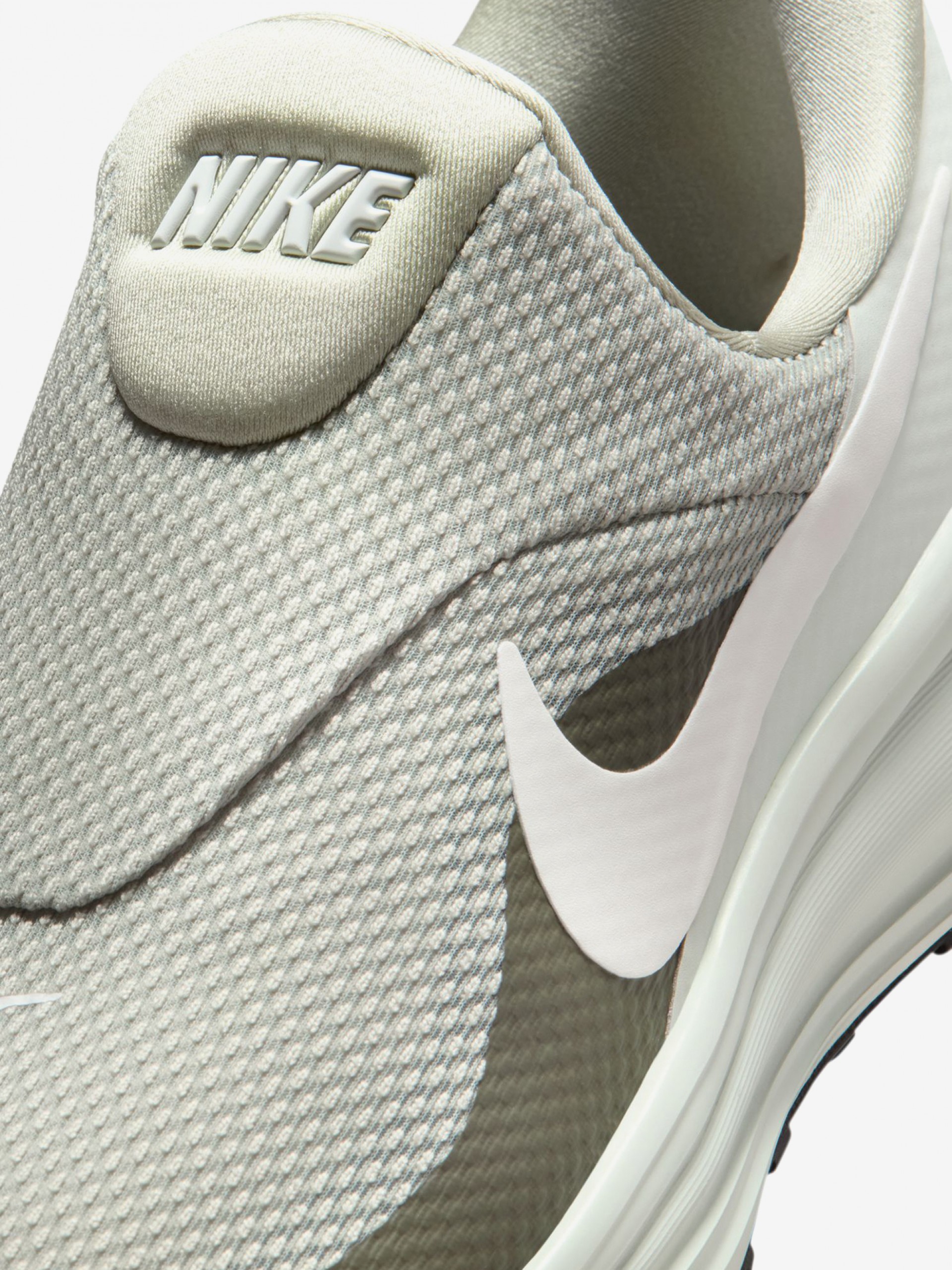 Nike Revolution 8 Easy-On Grey and Green Running Trainers For Men