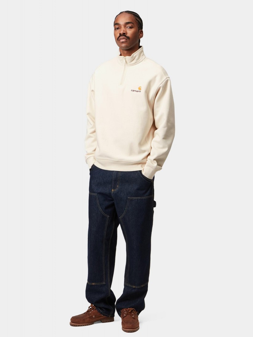 Camisola com Fecho Carhartt WIP American Script Bege