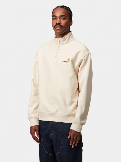 Sudadera con Cremallera Carhartt WIP American Script Beige
