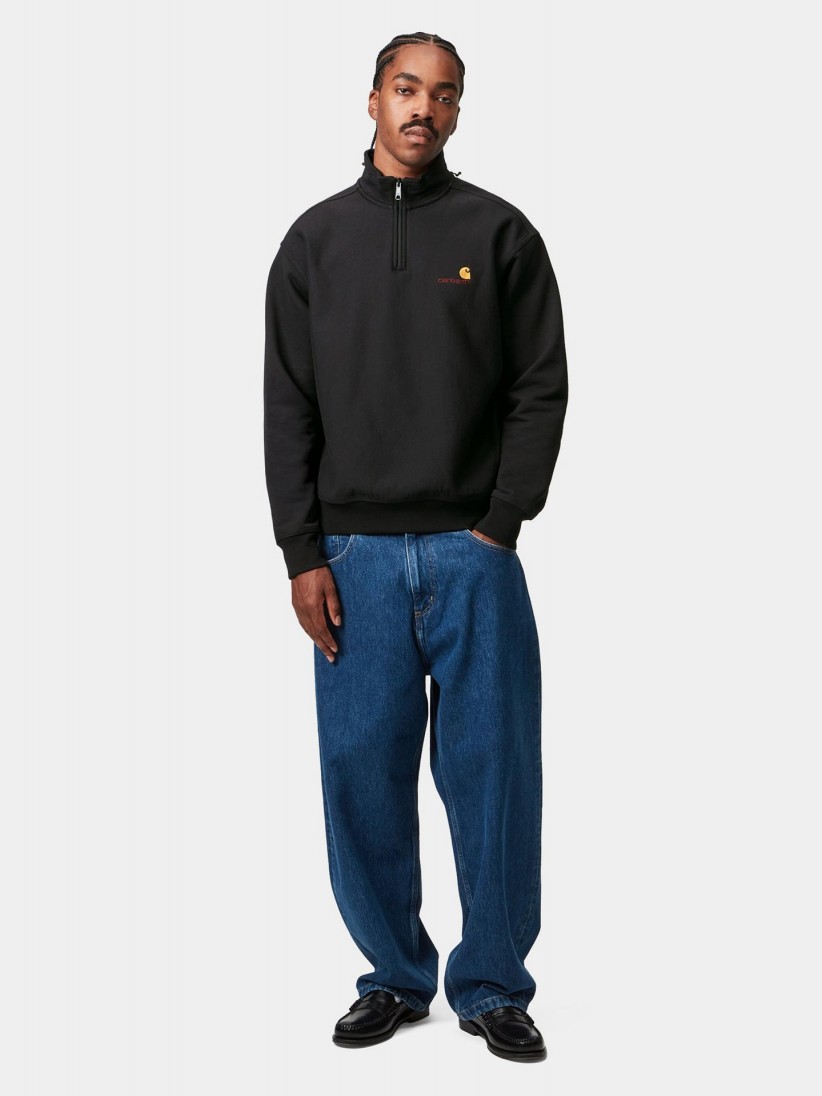 Camisola com Fecho Carhartt WIP American Script Preta