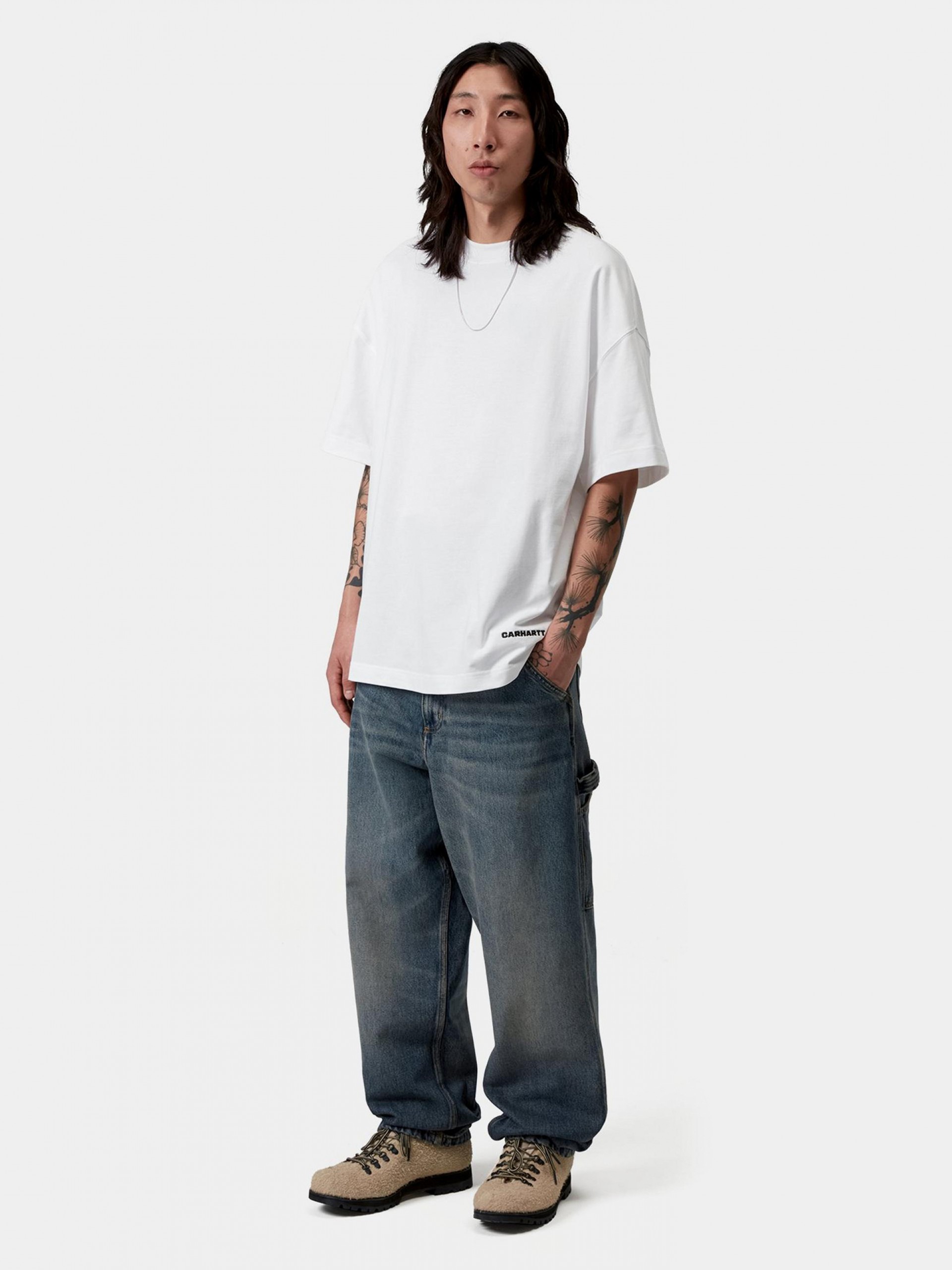 T-shirt Carhartt WIP Link Script Branca