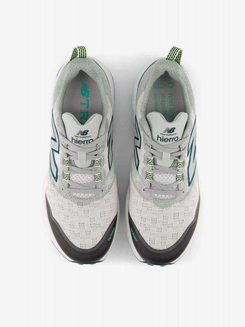 Zapatillas de Trail New Balance Fresh Foam X Hierro v9 Grises y Verdes Para Hombre