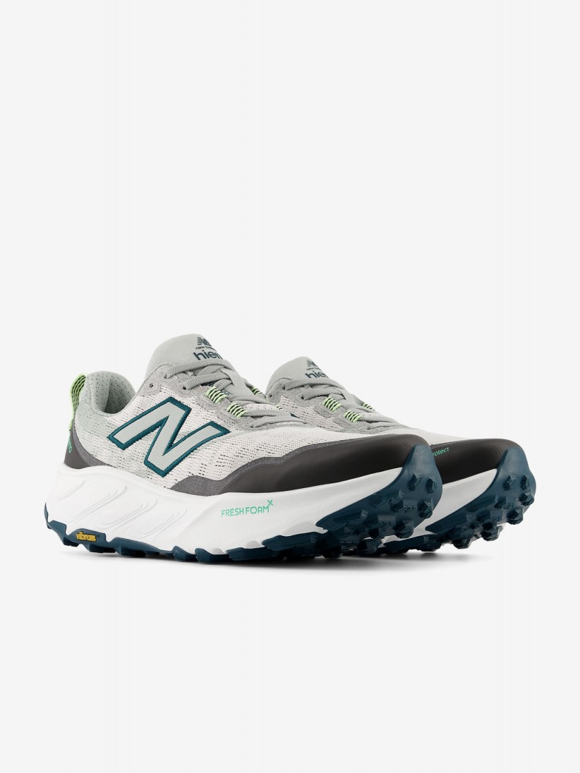 Zapatillas de Trail New Balance Fresh Foam X Hierro v9 Grises y Verdes Para Hombre