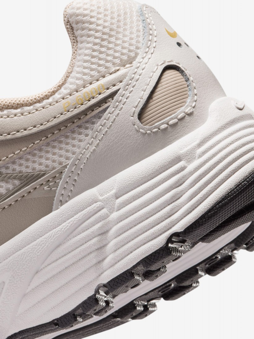 Nike P-6000 Beige, White and Yellow Junior Sneakers