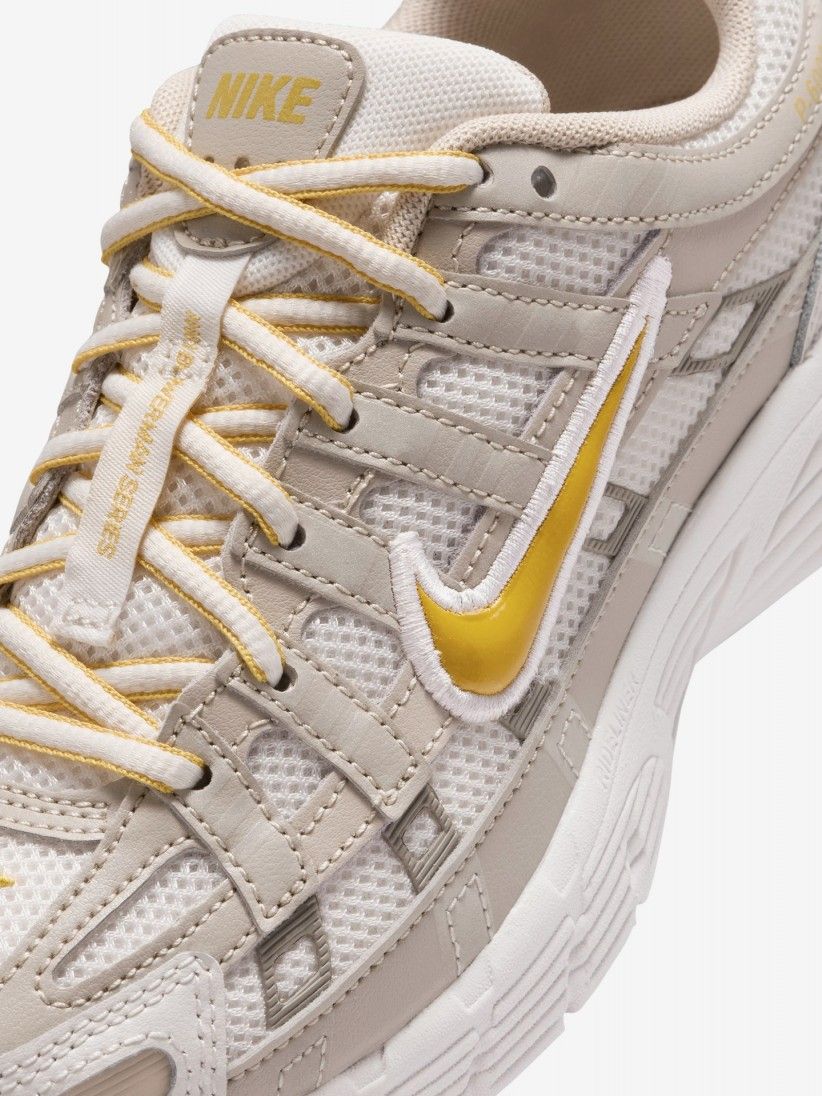 Nike P-6000 Beige, White and Yellow Junior Sneakers
