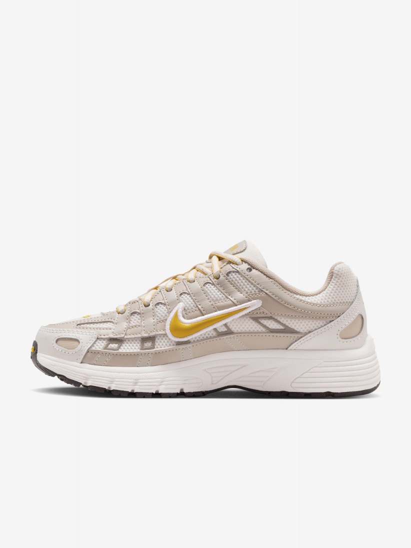 Nike P-6000 Beige, White and Yellow Junior Sneakers