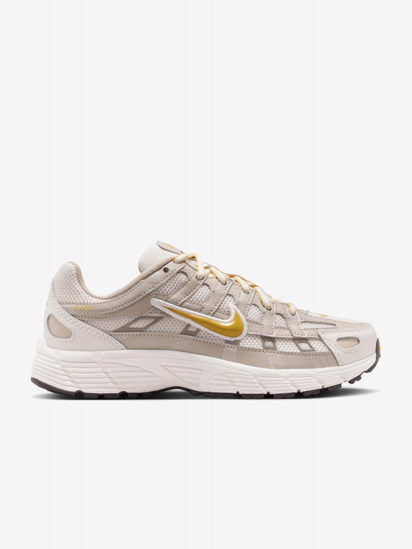 Nike P-6000 Beige, White and Yellow Junior Sneakers