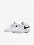 Sapatilhas Nike Force 1 Low Brancas e Pretas Para Crian�a