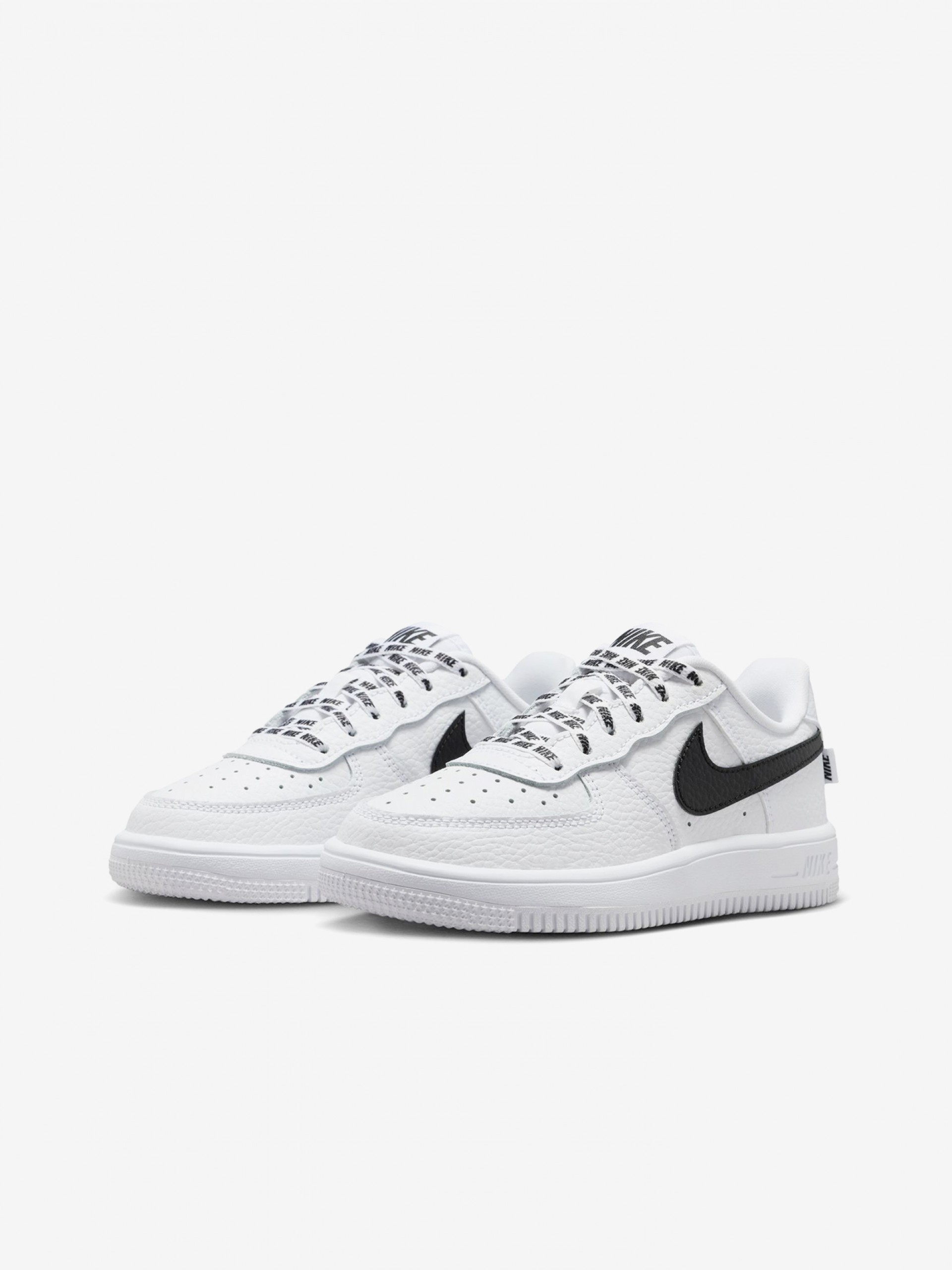 Sapatilhas Nike Force 1 Low Brancas e Pretas Para Criança