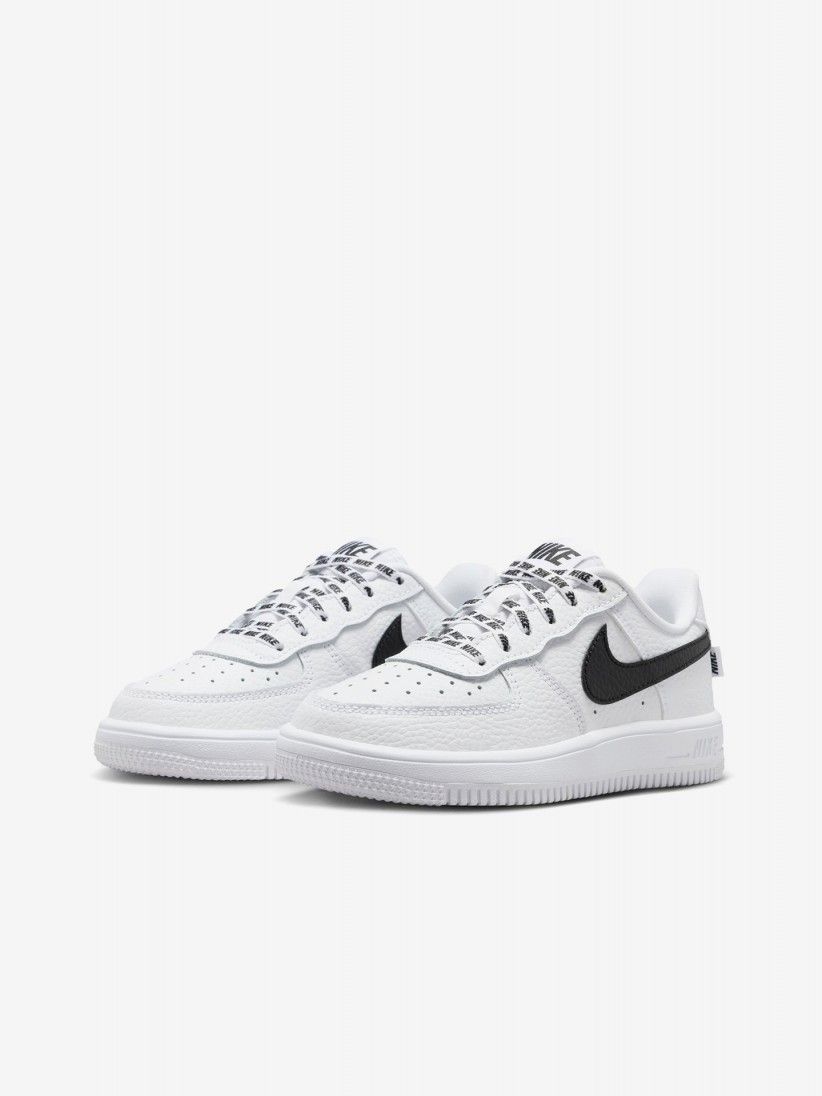 Sapatilhas Nike Force 1 Low Brancas e Pretas Para Crian�a