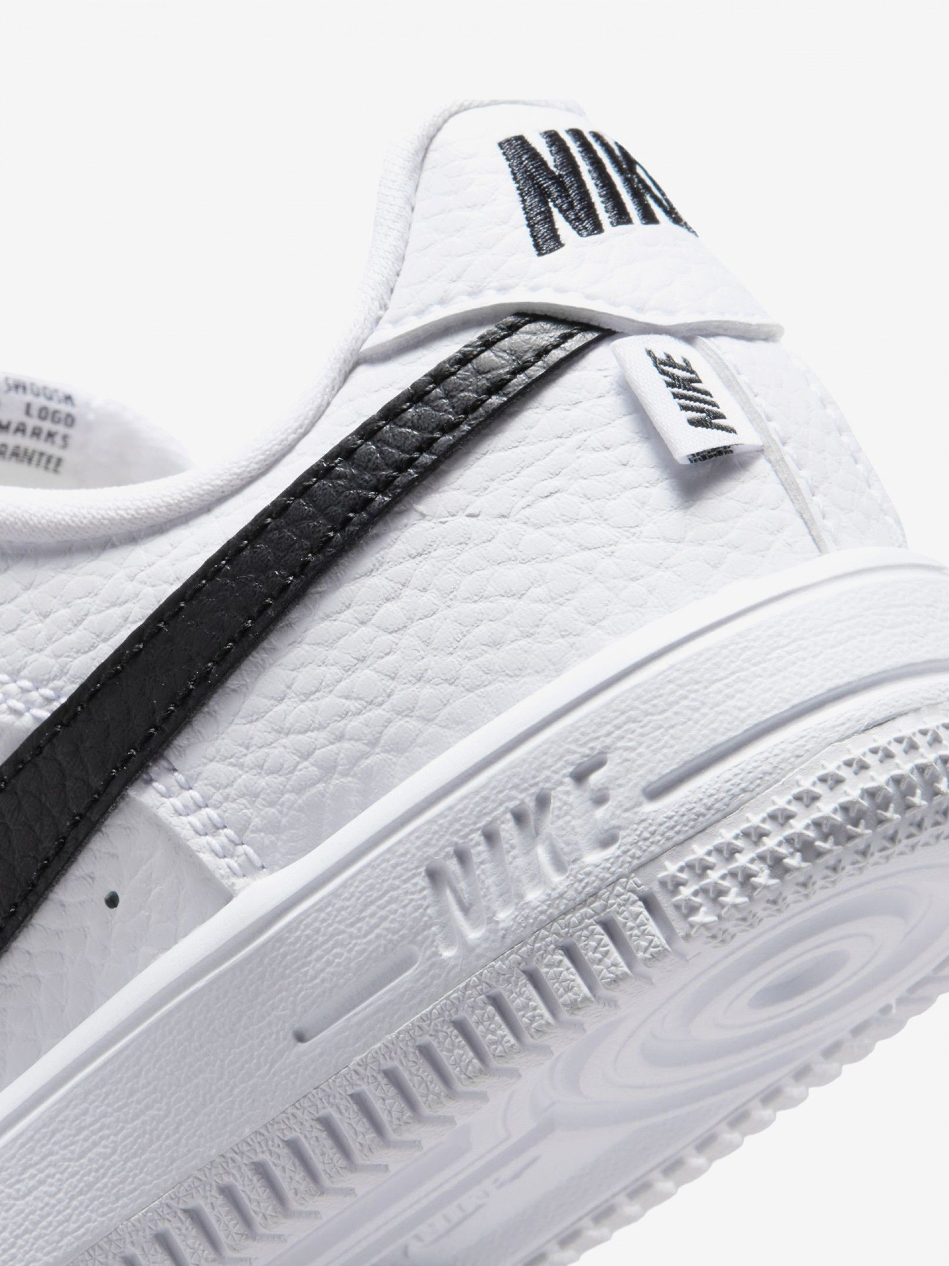 Nike Force 1 Low White and Black Sneakers For Children