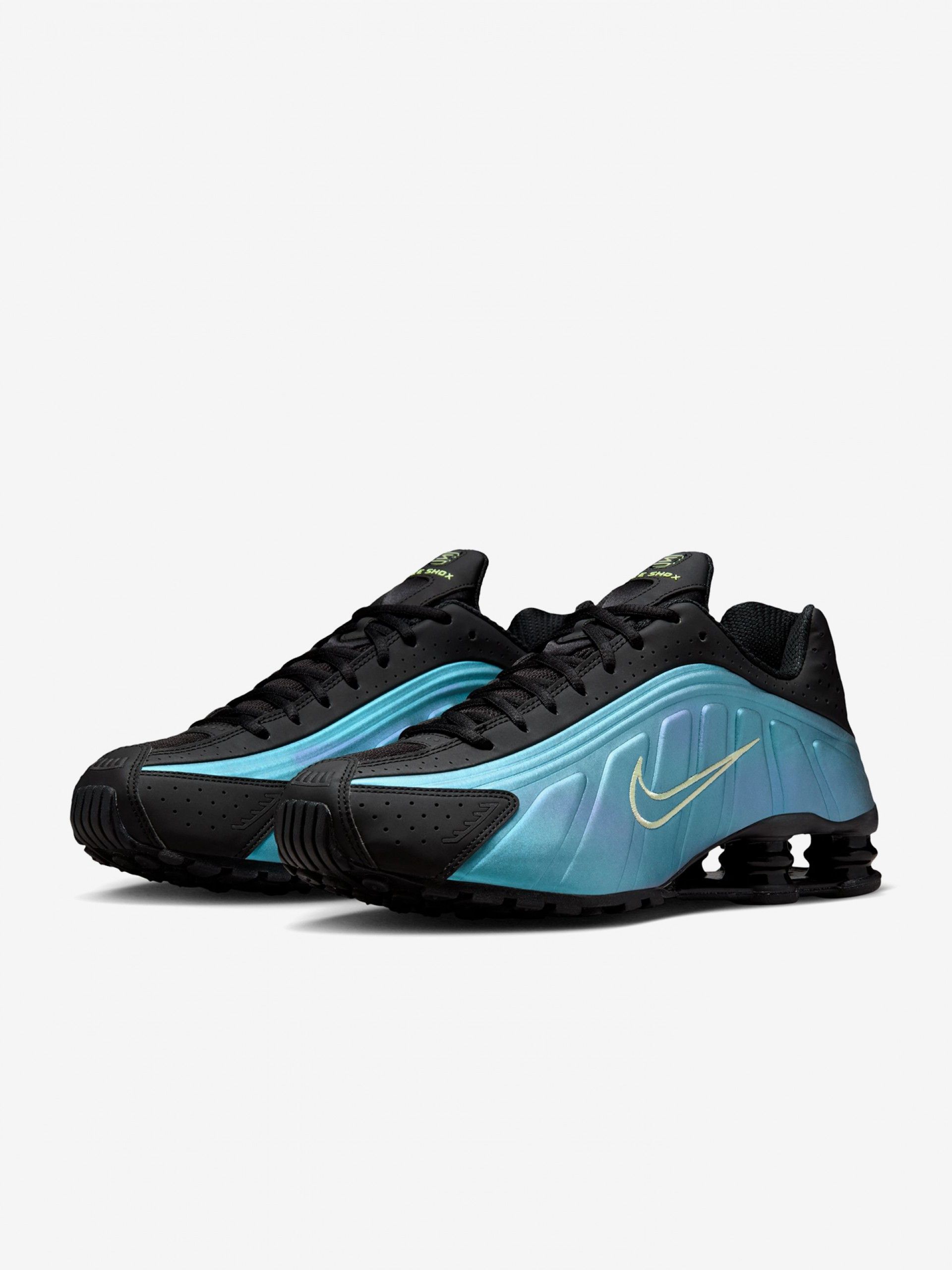 Sapatilhas Nike Shox R4 Azuis e Pretas Para Homem
