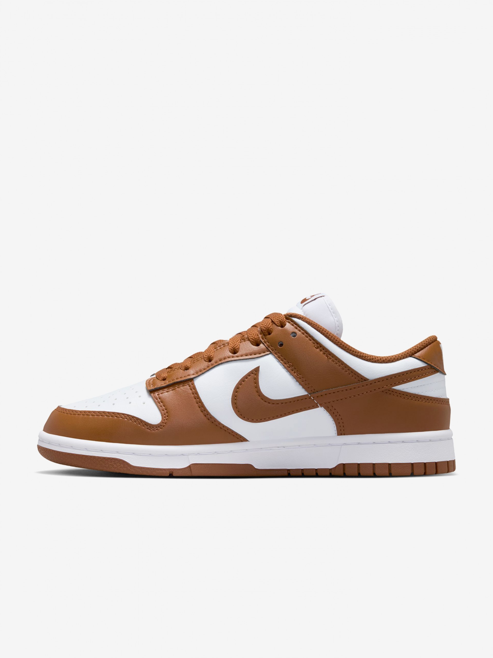 Sapatilhas Nike Dunk Low Camel e Brancas Para Mulher