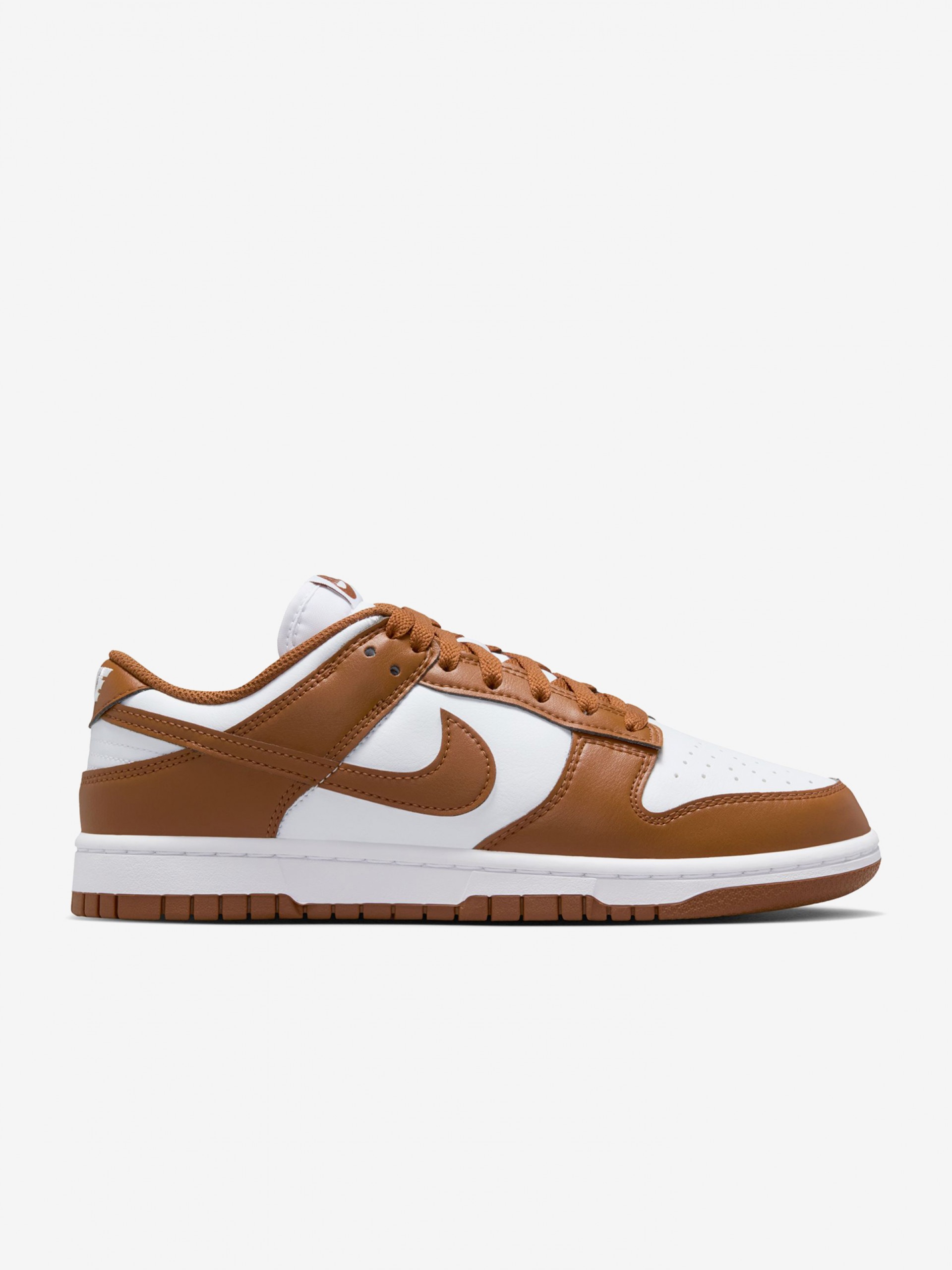Sapatilhas Nike Dunk Low Camel e Brancas Para Mulher