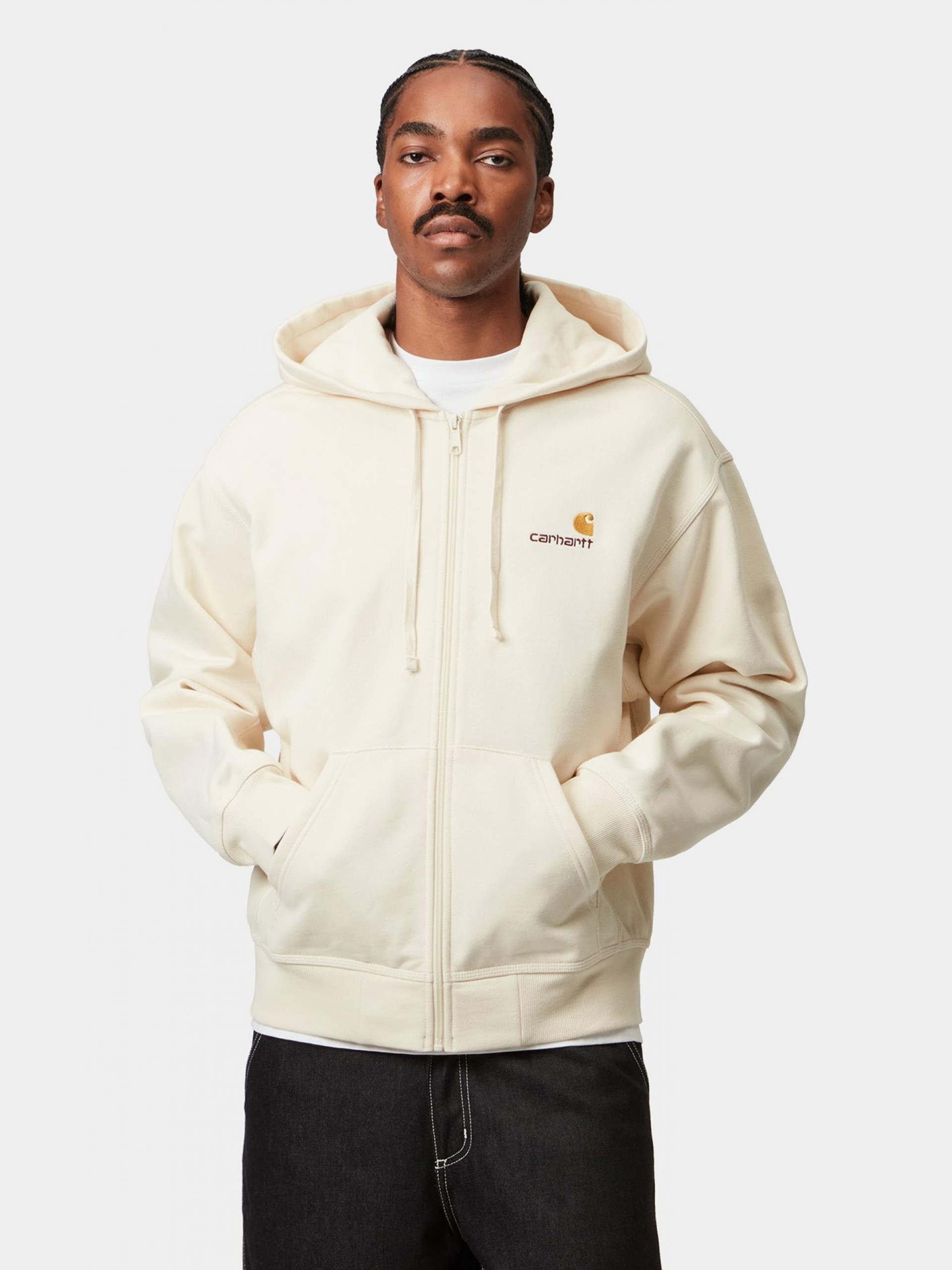 Carhartt WIP American Script Beige Hooded Jacket